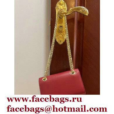 Dolce  &  Gabbana Calfskin 3.5 Chain phone bag Dark Red